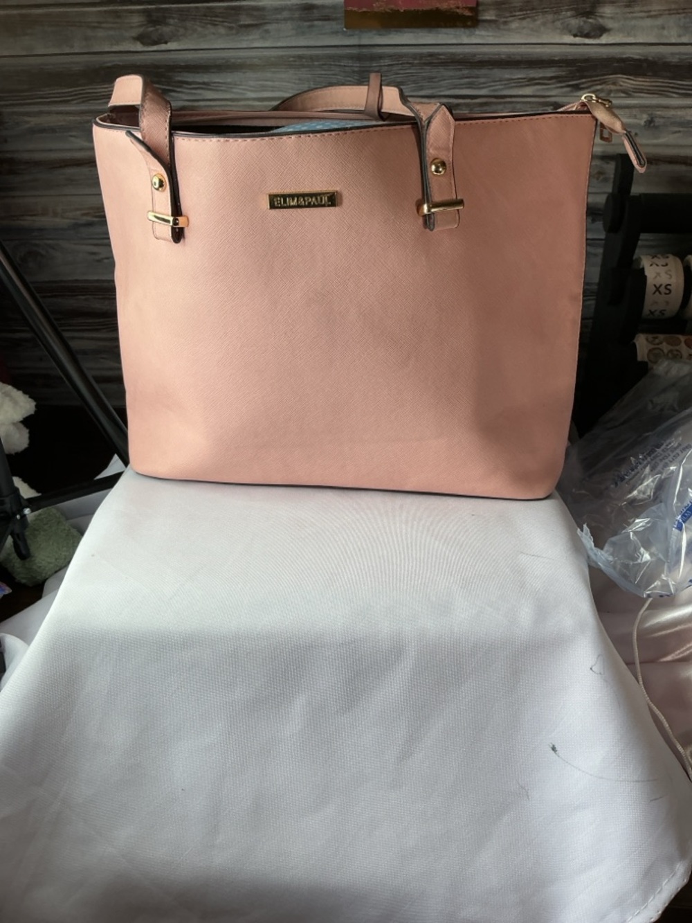 ⭐ Emma & Paige Blush Pink Large Tote Shoulder Bag Work Travel Purse - Picture 12 of 16
